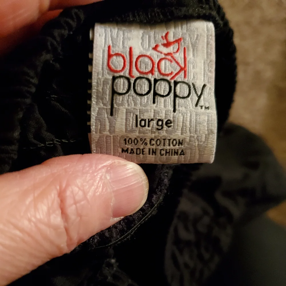 Black Summer Halter Shorts/Romper Black Poppy - Picture 5 of 6